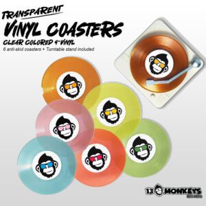 Transparent Vinyl Coasters – 13Monkeys Records